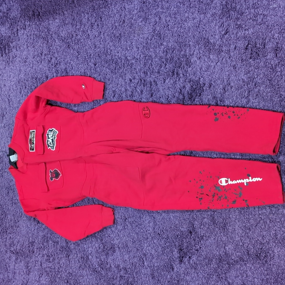 Red champion Jumpsuit Limited Edition Money Bear Men’s Large  Champion